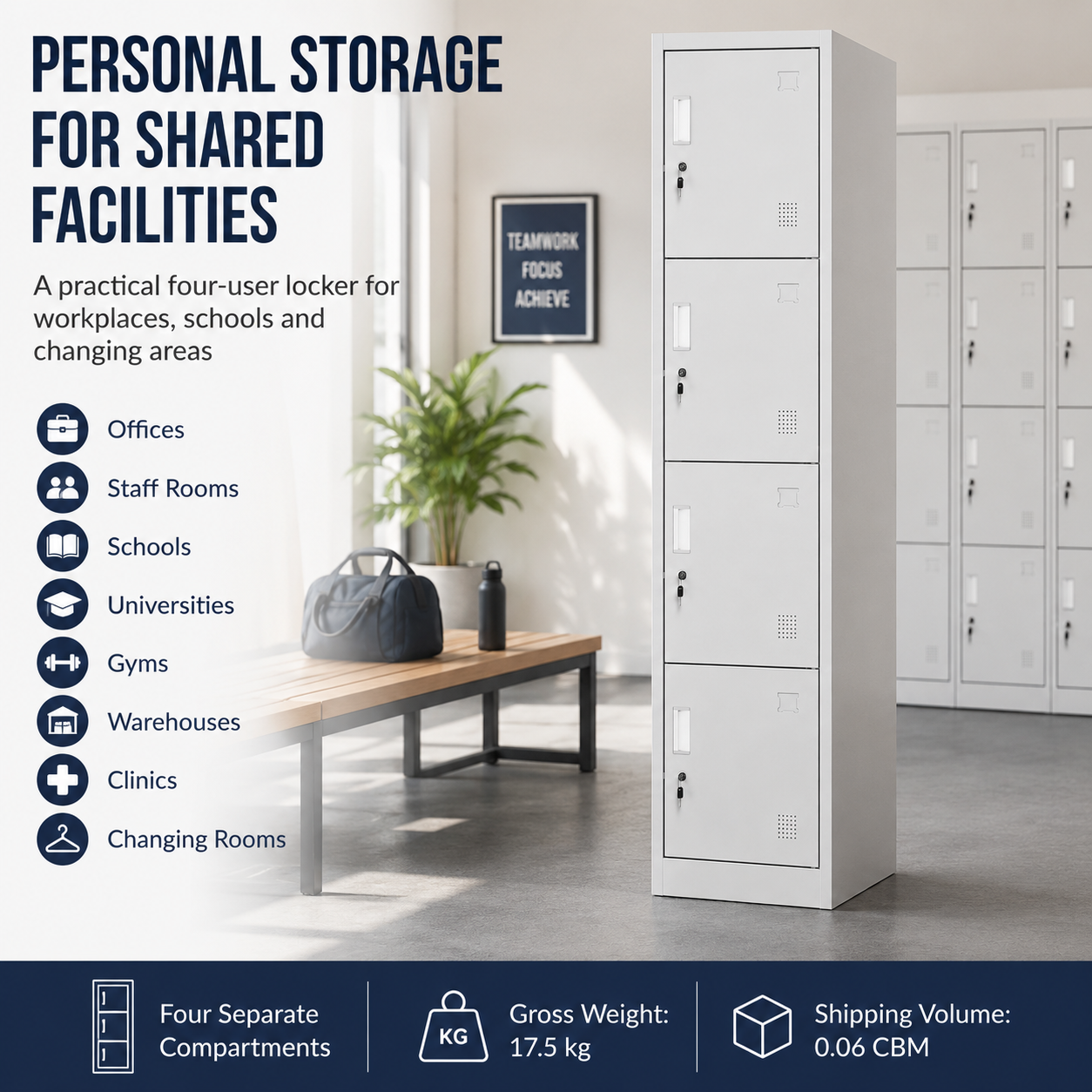 TreeJar 4 door locker Skyland STEL  SSL-4 - view 6
